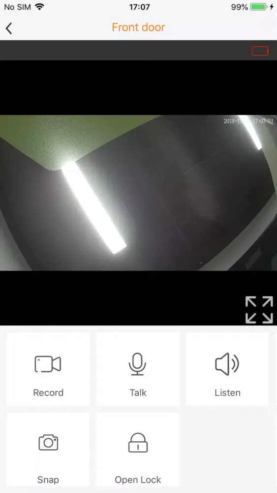 Capturas de tela do WeCam IPC