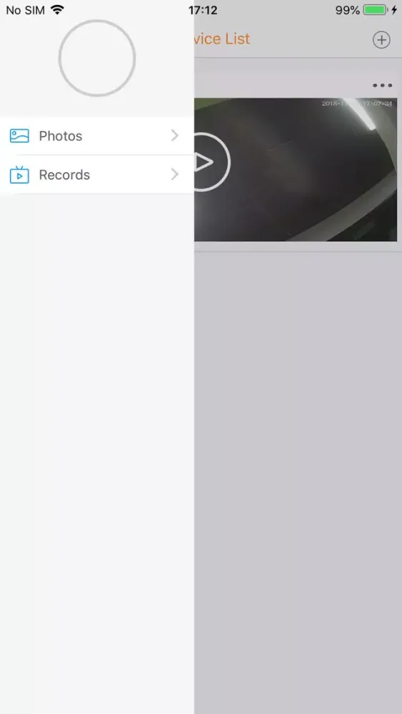 Capturas de tela do WeCam IPC