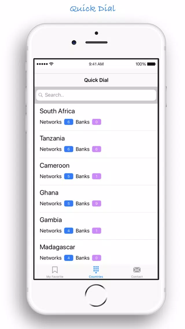 Quick Dial App Screenshots