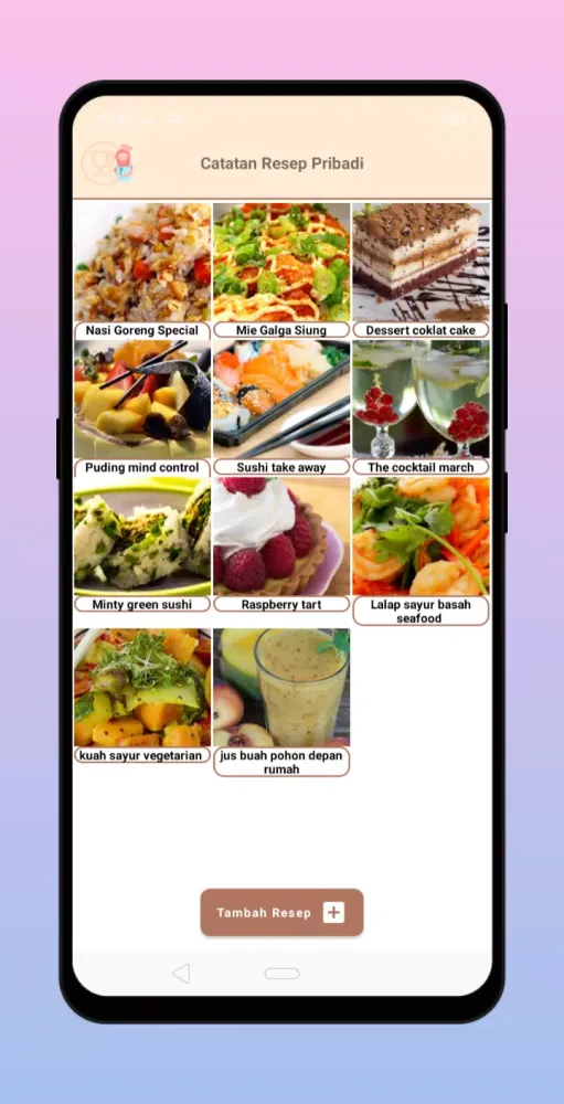Screenshot di Personal Food Recipe Notes