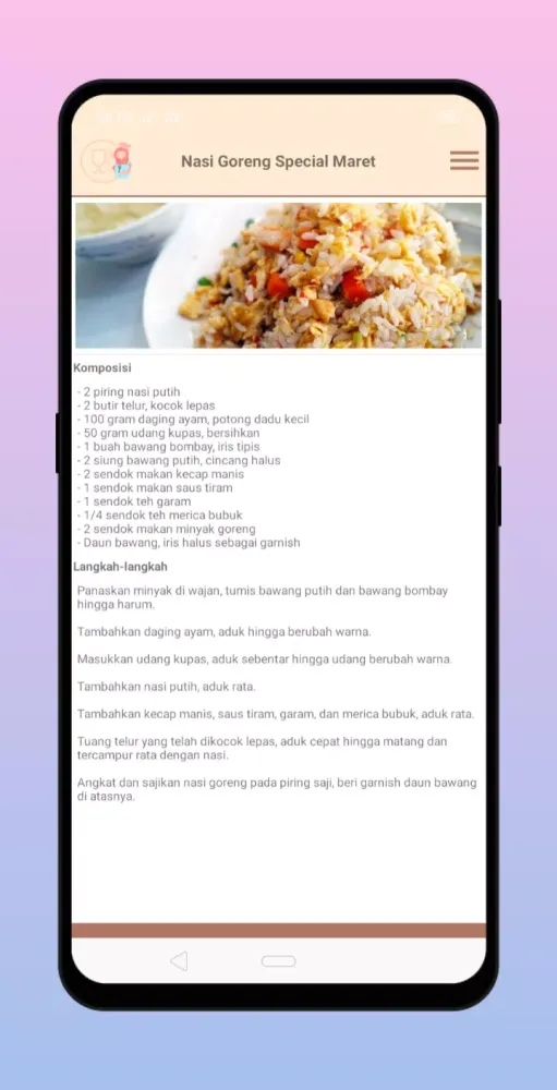 Screenshot di Personal Food Recipe Notes