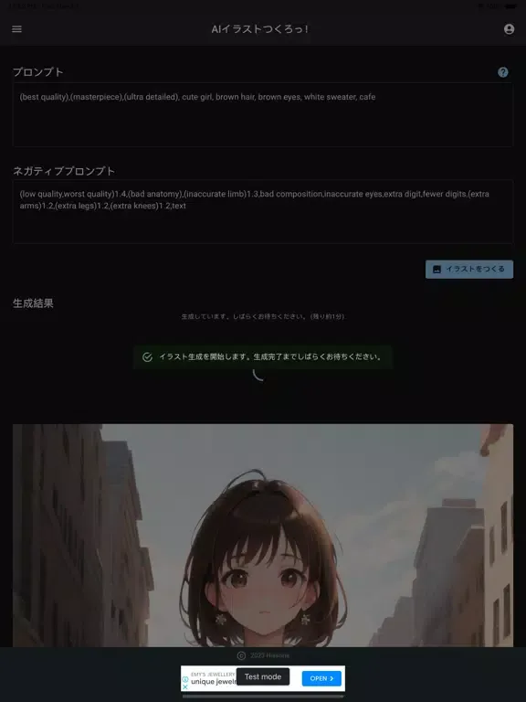 Tangkapan skrin AIイラストつくろっ！ iPad 