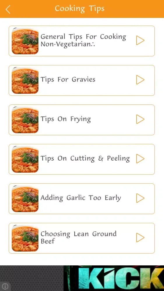 Cooking Tips スクリーンショット