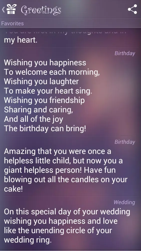 Screenshot di Greetings