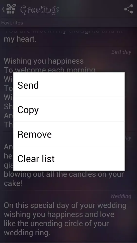 Screenshot di Greetings