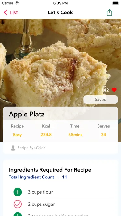 Capturas de tela do Cake Recipes: Tasty & Healthy