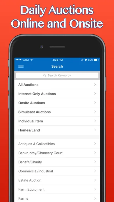 Capturas de tela do TX Auctions - Texas Auctions