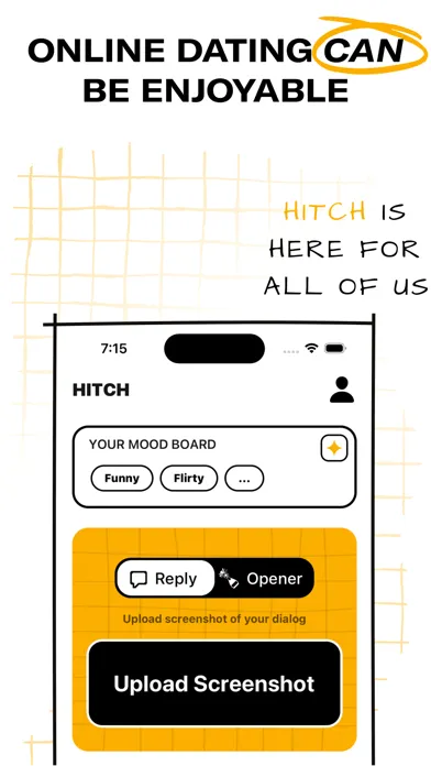 Zrzuty ekranu Hitch: AI Dating Co-pilot