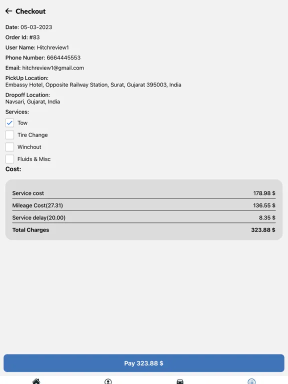 Hitch Towing Customer iPad  سکرین شاٹس