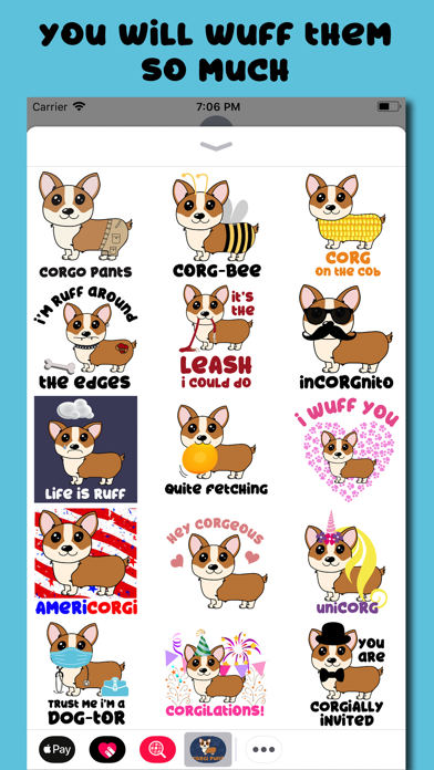 Скриншоты Corgi Puns - cute dog stickers