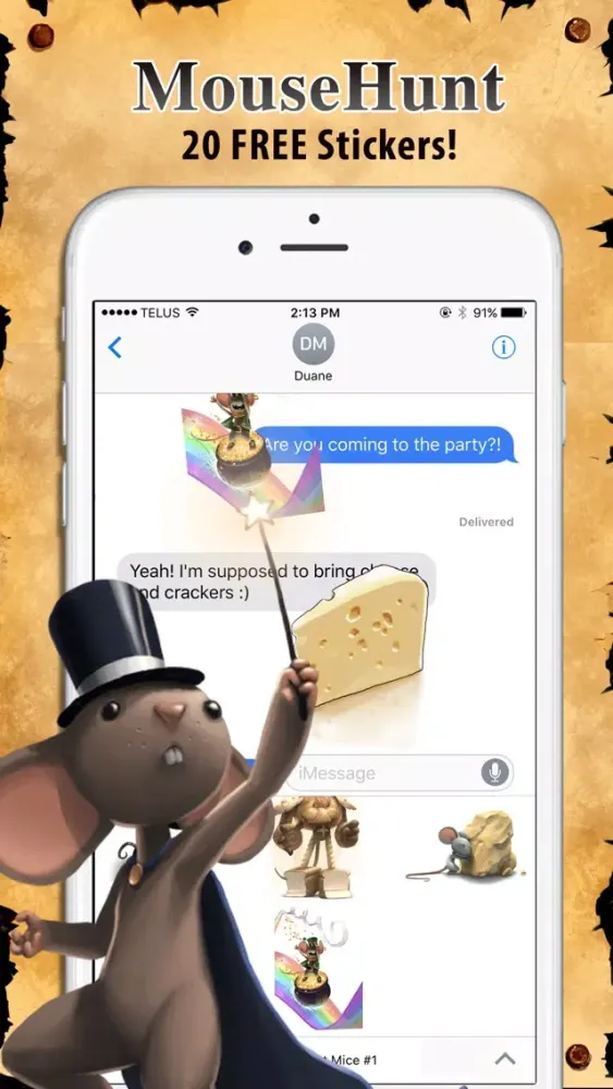 Captures d'écran de MouseHunt Stickers