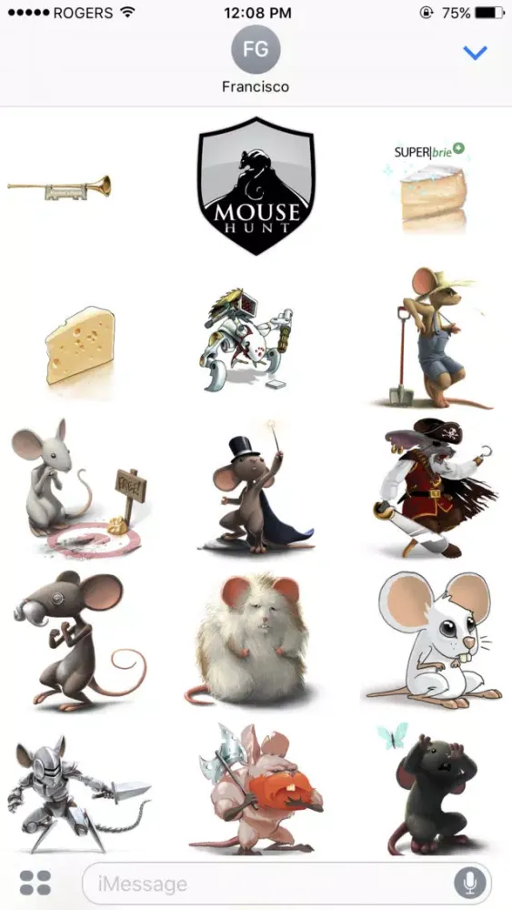Captures d'écran de MouseHunt Stickers
