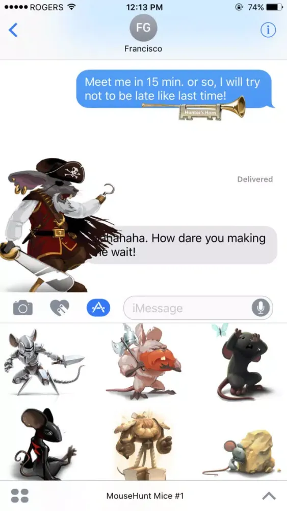 Captures d'écran de MouseHunt Stickers