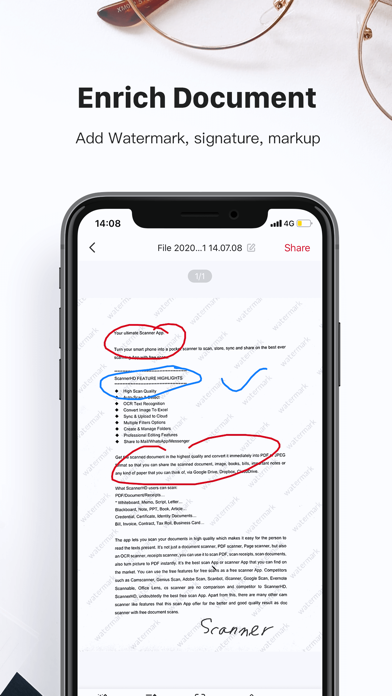 Capturas de tela do ScannerHD Pro - PDF Scan