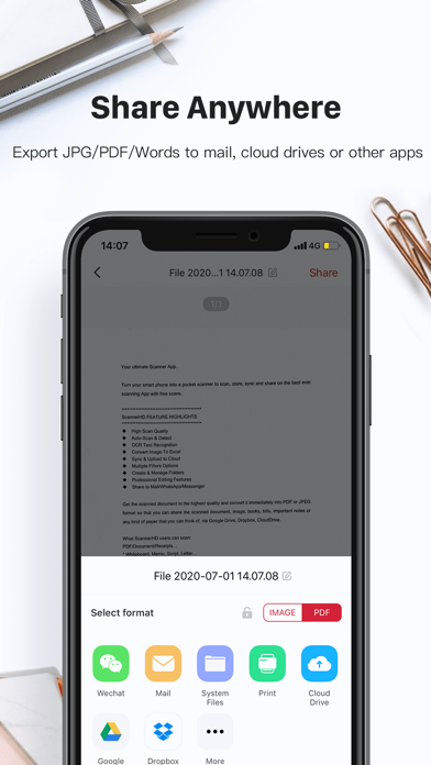 Capturas de tela do ScannerHD Pro - PDF Scan