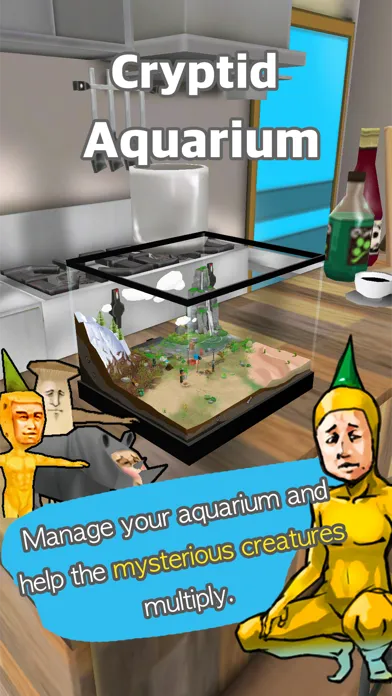 Capturas de tela do Cryptid Aquarium