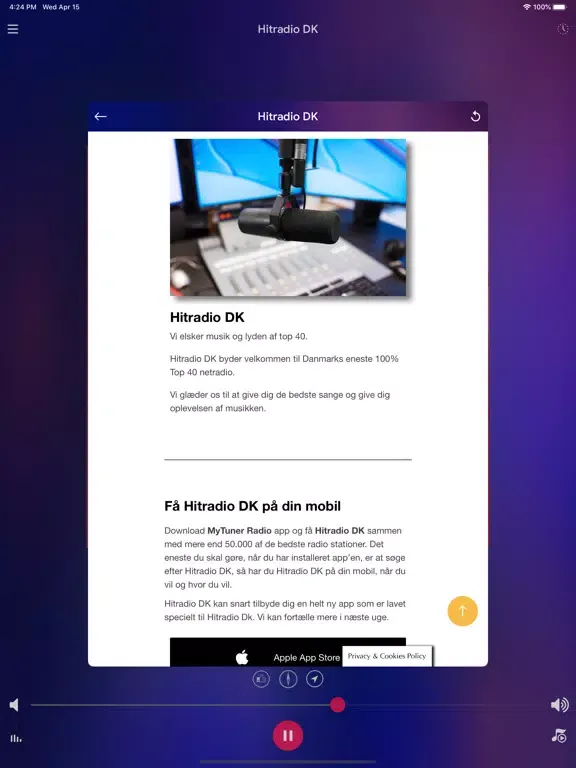 Hitradio DK iPad  Ekran Görüntüleri