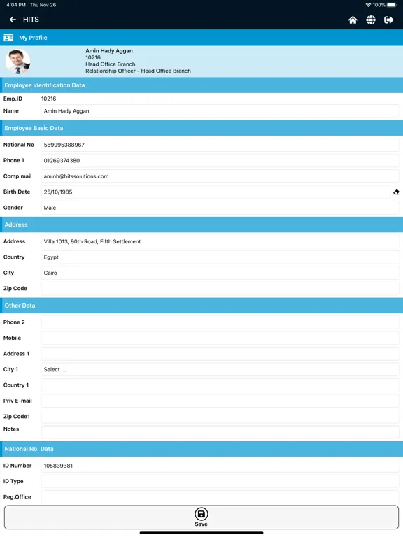 Capturas de pantalla de HITS EasyGO iPad 