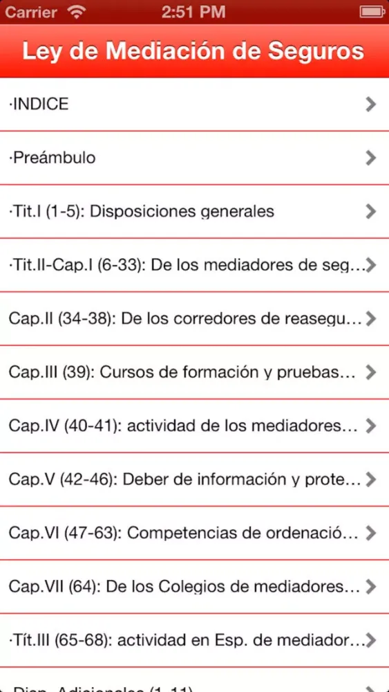 Ley de Mediación de Seguros Screenshots