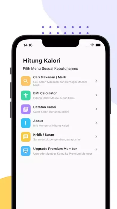 ภาพหน้าจอของ Hitung Kalori Makanan