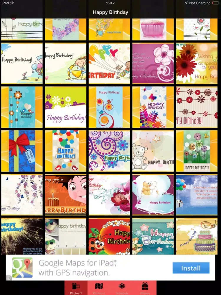 Birthday Card Wishes HD iPad  स्क्रीनशॉट
