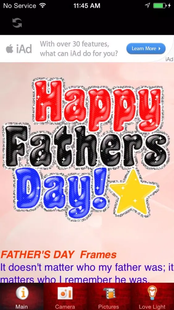 Capturas de pantalla de Father's Day Photo Frame