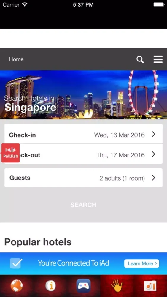 Captures d'écran de Singapore Hotels & Maps