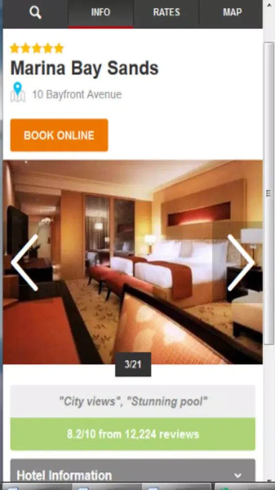 Captures d'écran de Singapore Hotels & Maps