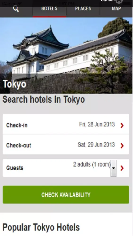 ภาพหน้าจอของ Tokyo Hotels & Maps
