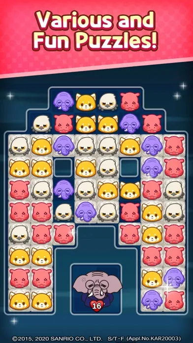 Ảnh chụp màn hình của Aggretsuko :Sanrio Puzzle Game