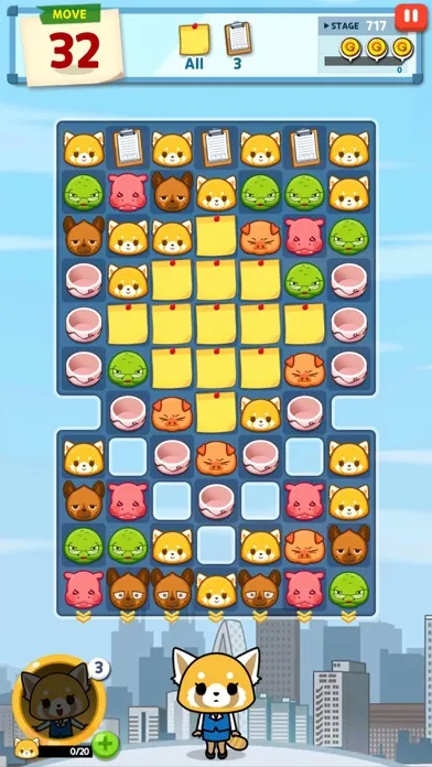 Ảnh chụp màn hình của Aggretsuko :Sanrio Puzzle Game