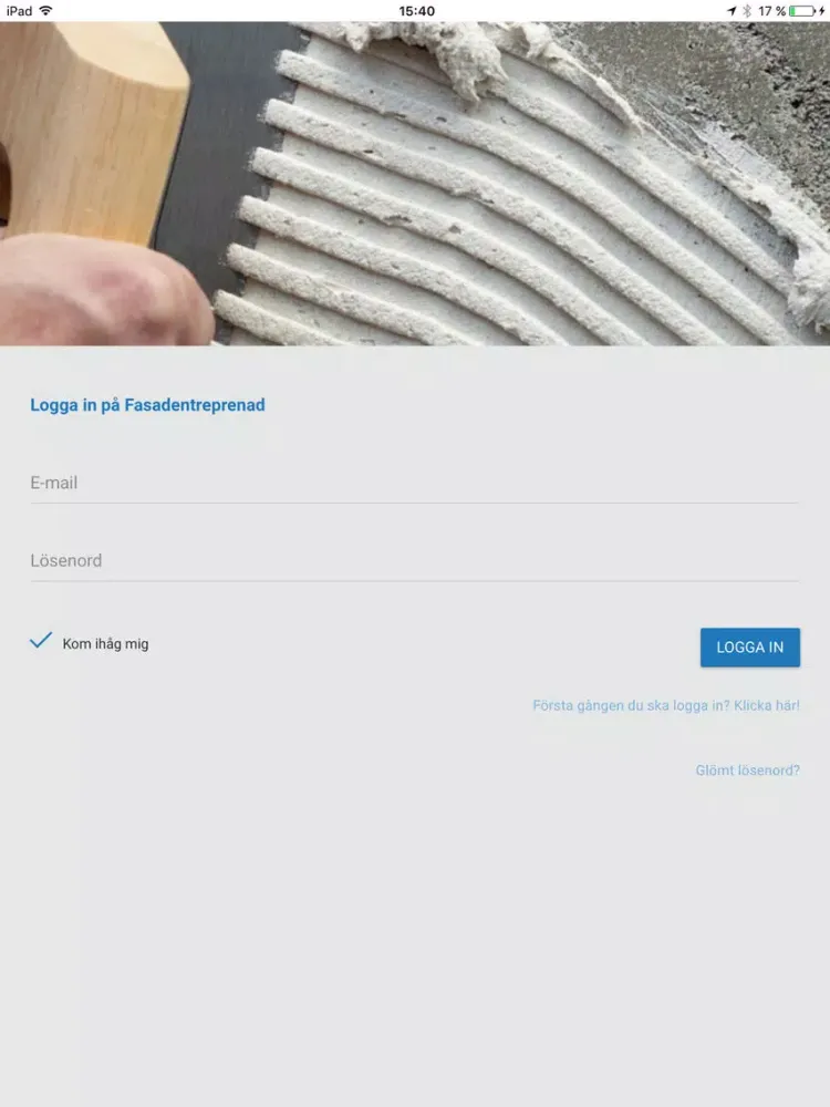 ภาพหน้าจอของ Fasadentreprenad iPad 