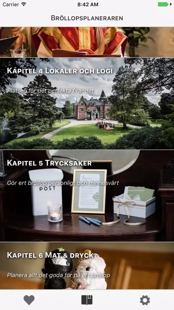 Screenshot di Bröllopsnavigatorn