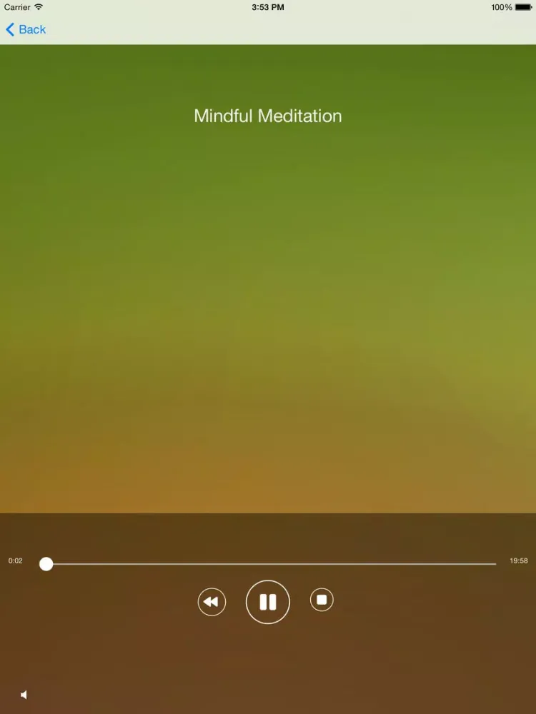 Tangkapan layar Meditate Plus with Andrew Johnson iPad 