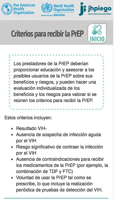 HIV Oral PrEP en Español سکرین شاٹس