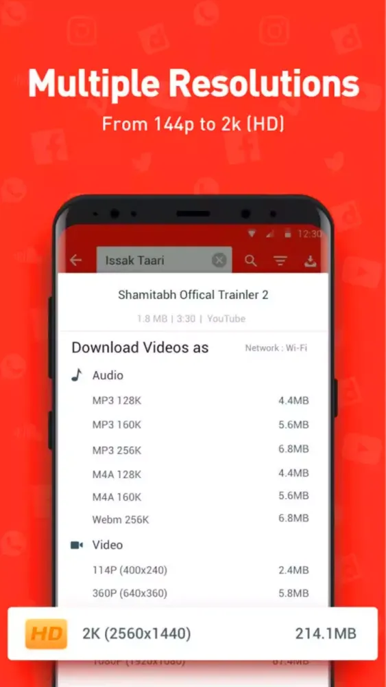 Captures d'écran de SnapTube