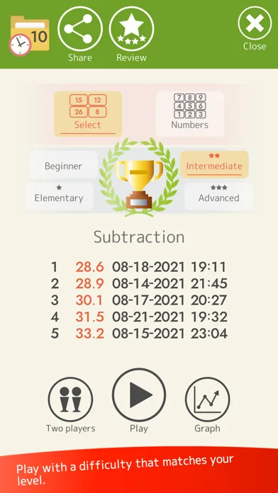 Mental Arithmetic Math Screenshots