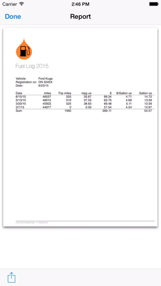 Zrzuty ekranu Fuel and expenses