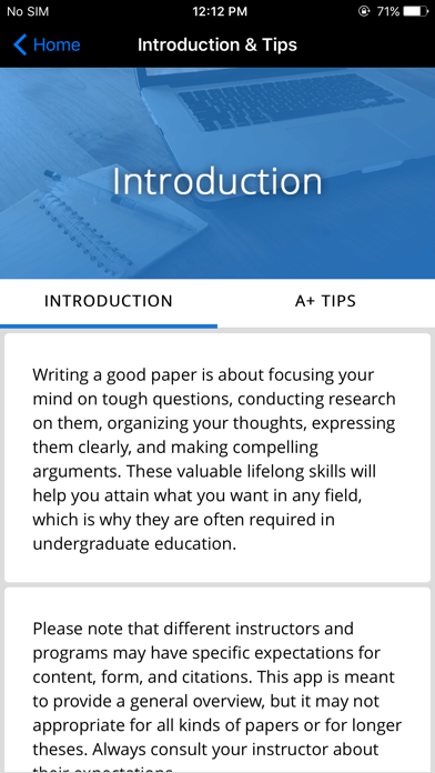 Tangkapan layar A+ Paper Guide