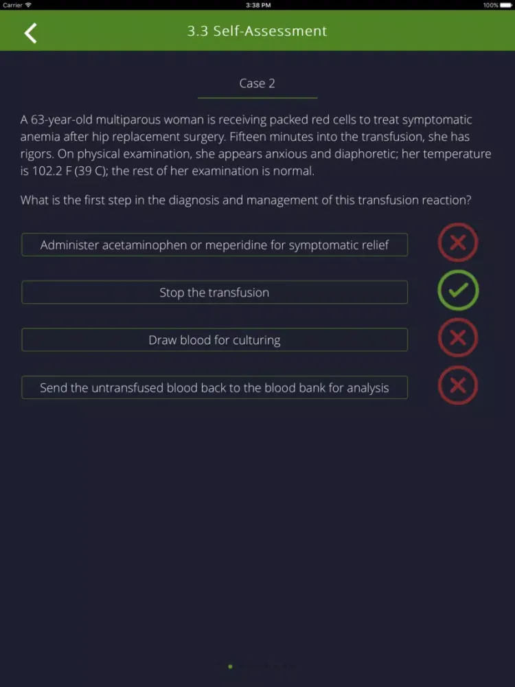 Tangkapan layar Blood Transfusion iPad 