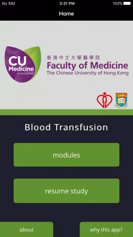 Tangkapan layar Blood Transfusion