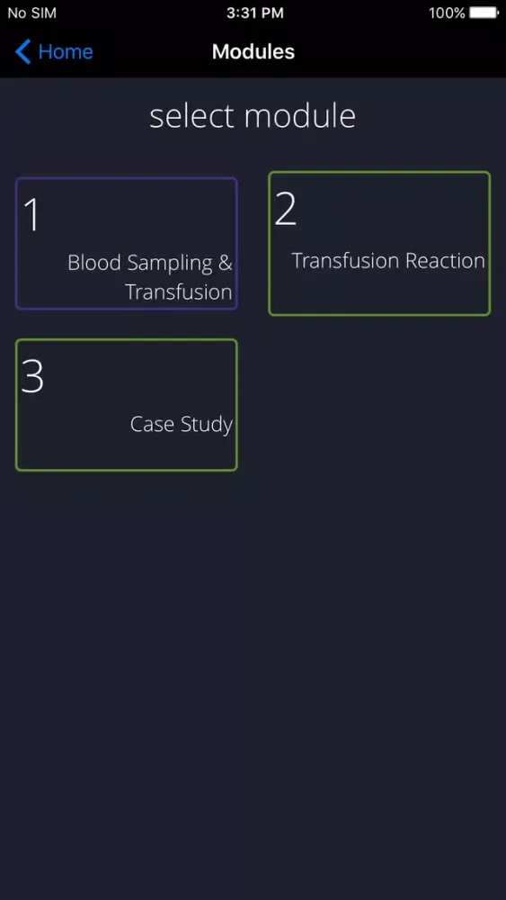 Tangkapan layar Blood Transfusion