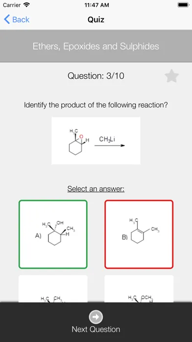 Organic Chemistry Challenge Screenshots