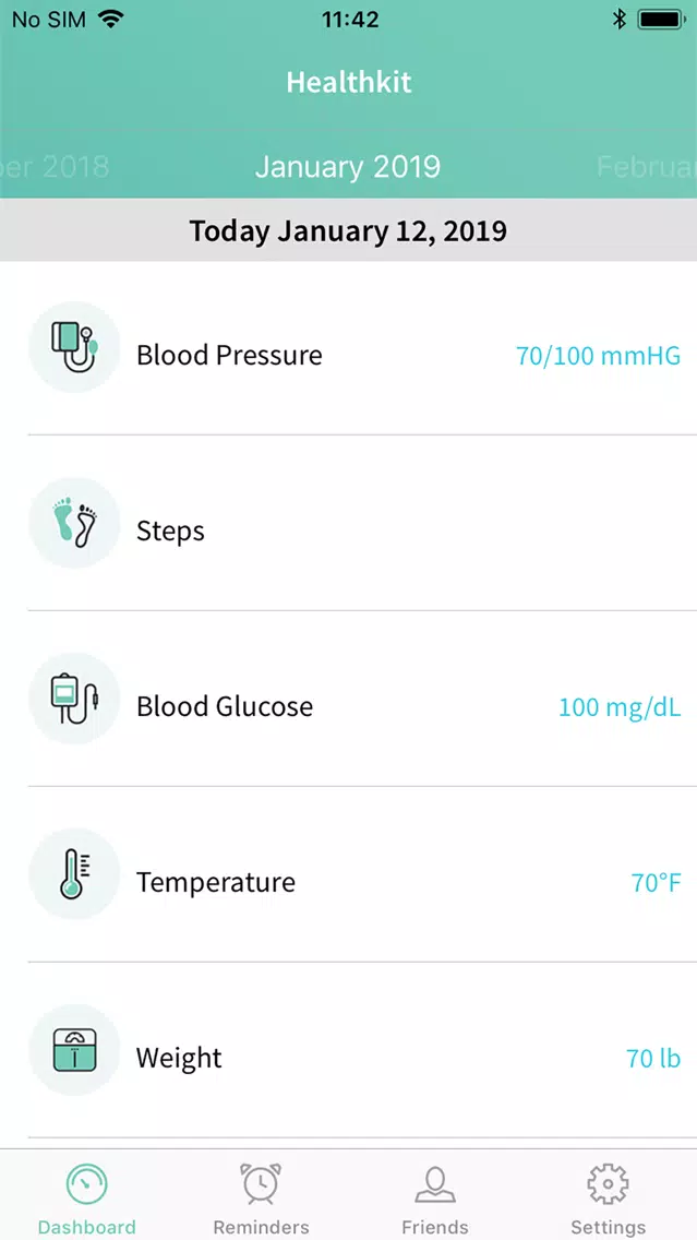 Capturas de tela do HealthKit Amida