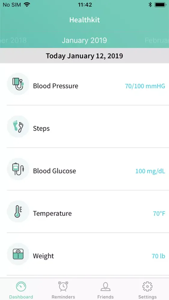 Zrzuty ekranu HealthKit Amida