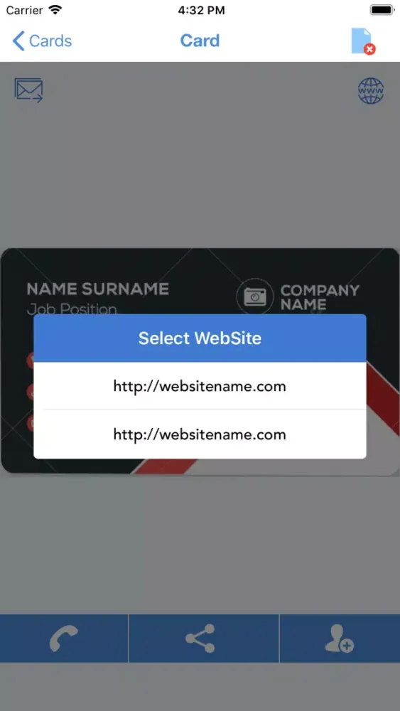 Zrzuty ekranu Business card Scanner - Holder