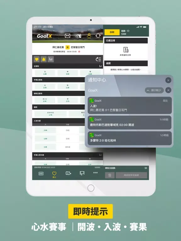 Zrzuty ekranu GoalX iPad 