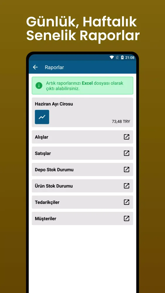 Captures d'écran de Stok Takip