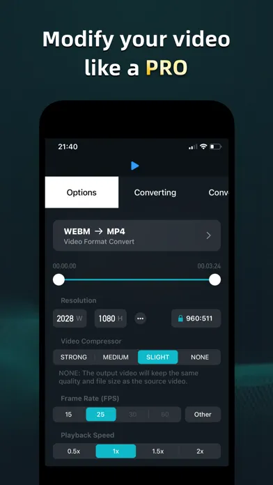 Zrzuty ekranu Video Converter Pro: Mov,  MP3