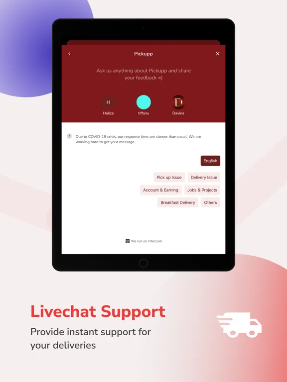 Capturas de pantalla de Pickupp Delivery Agent iPad 